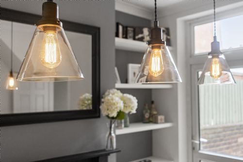Inviting holiday home interior with comfortable decor and finishing touches.