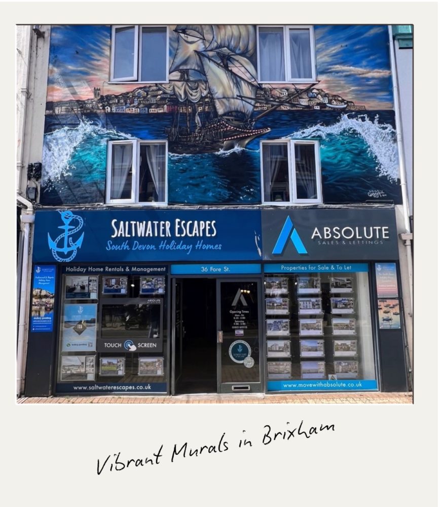 Colourful murals in Brixham, South Devon