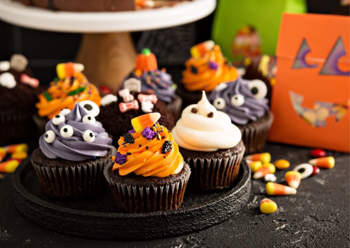 Halloween afternoon tea cupcakes in South Devon