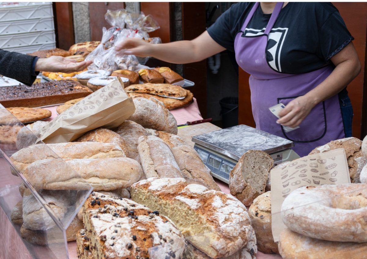 Freshly baked bread at a South Devon farm shop