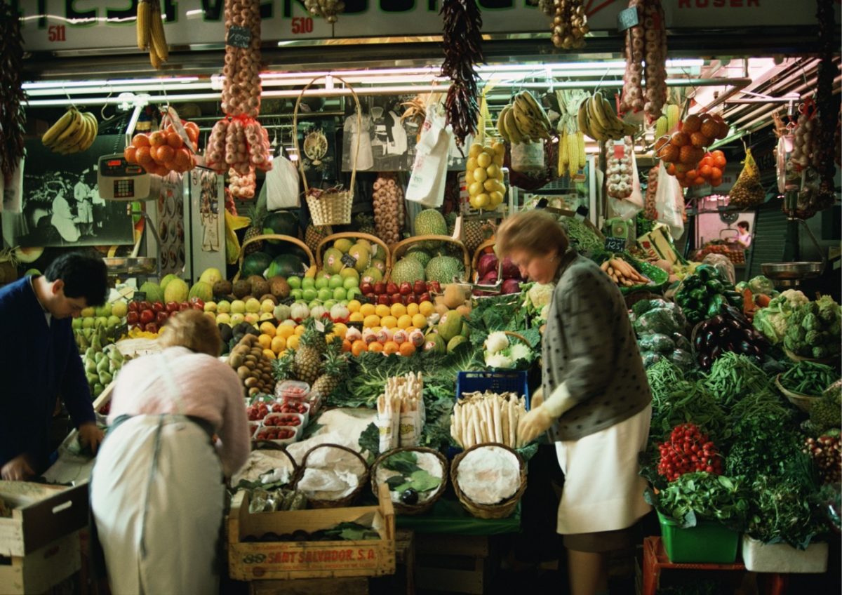 Fresh produce in a South Devon farm shop