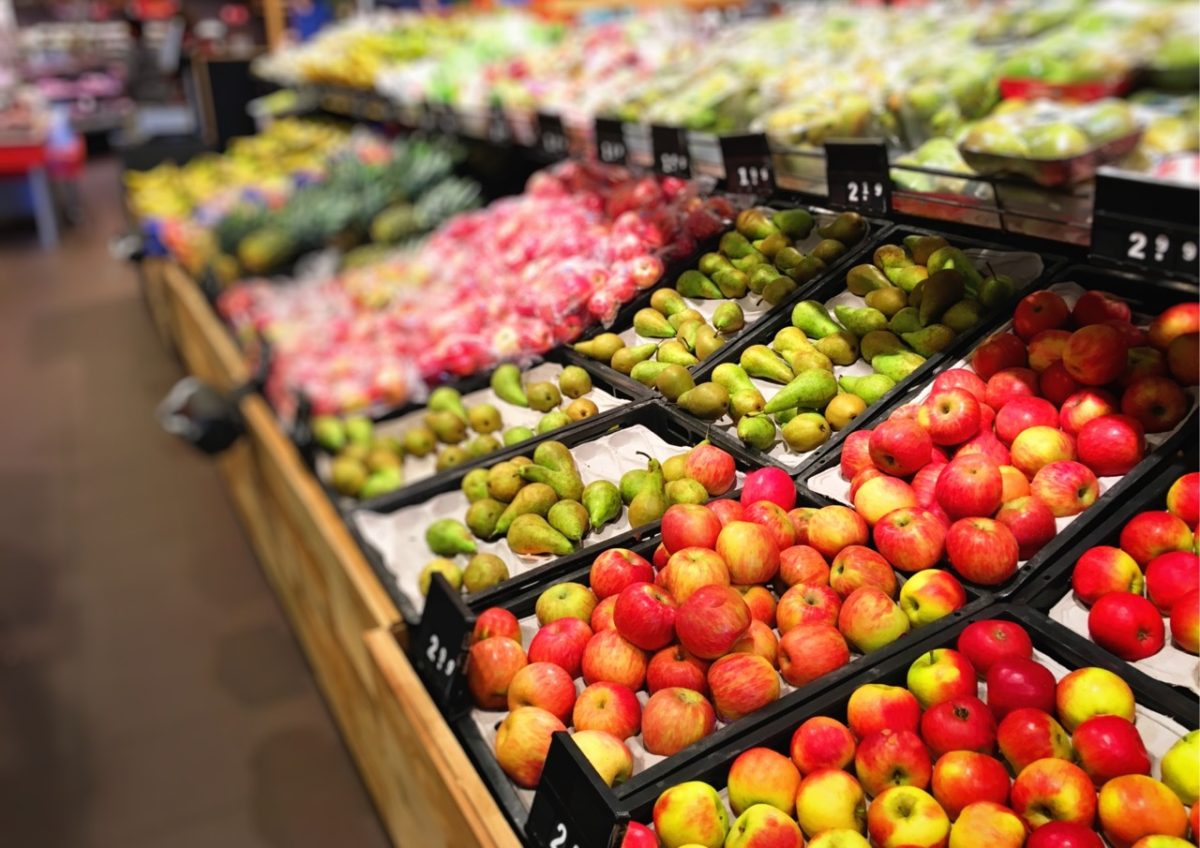 Fresh fruit at a South Devon farm shop